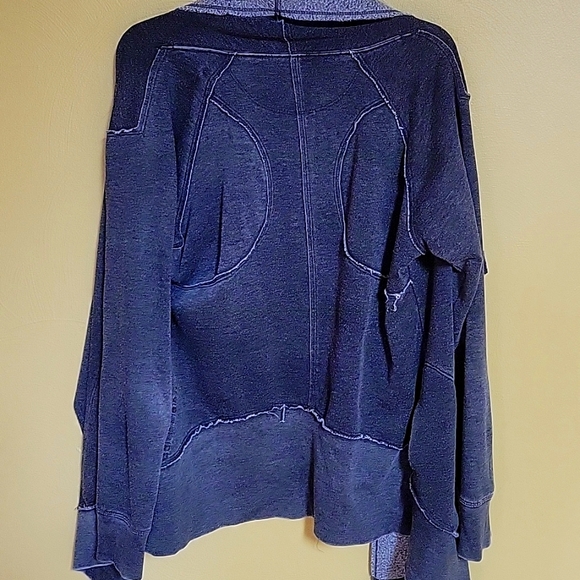 Calvin Klein Dark gray sweatshirt material asymmetrical jacket - Picture 4 of 4